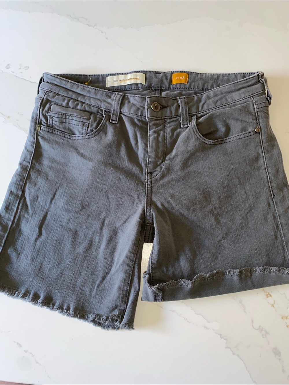 Pilcro & Letterpress Slate Gray 9” rise Shorts W 28